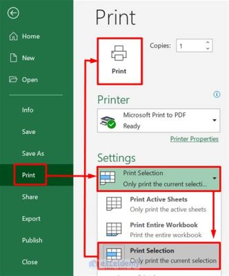 how to print selection in excel and how to optimize your printing process for efficiency