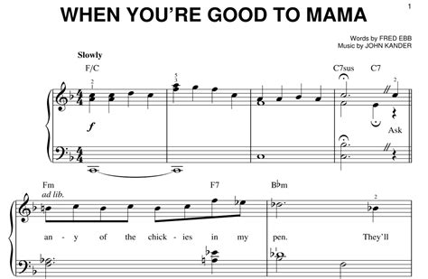 When You're Good to Mama Sheet Music: A Melodic Journey Through Generosity and Gratitude